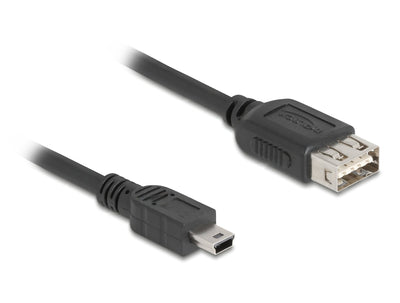 Delock 81522 USB Cable 2.0 USB Type Mini-b Male a Easy USB Tipo-a Female 0,2M — image 1