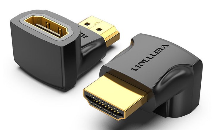 Vention Adapter HDMI 4K 90 AIOB0-2 HDMI Male HDMI Female Pack 2 Units