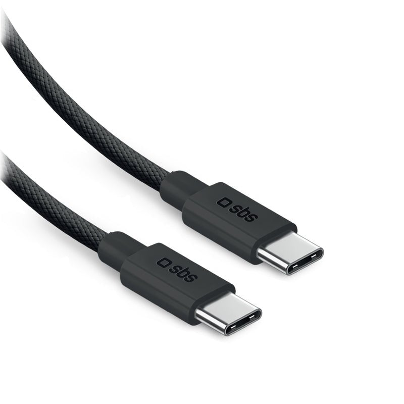Sbs USB-C Zu USB-C Nylon-kabel 2M 240W Black