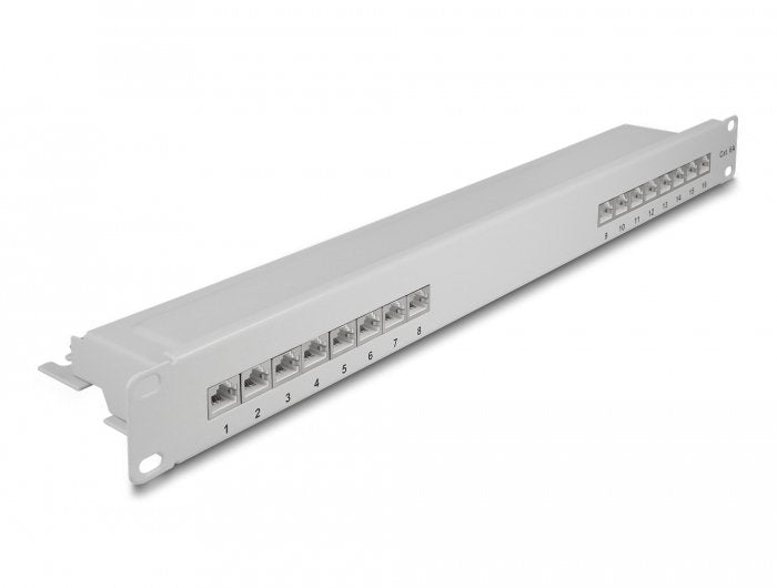 Delock Panel Conexiones 19 16 Ports CAT.6A 1U Grey