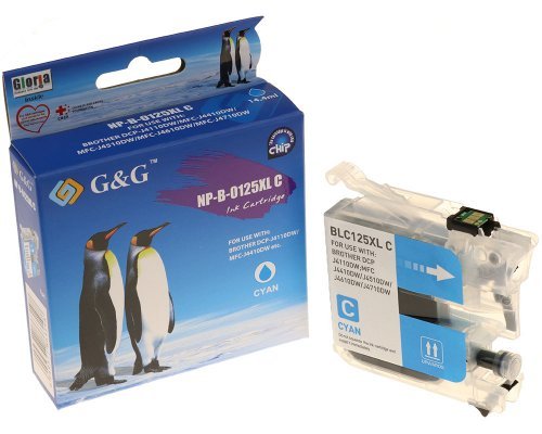 G&g Ink Cartridge Compatible With Brother LC-125XLC Cyan