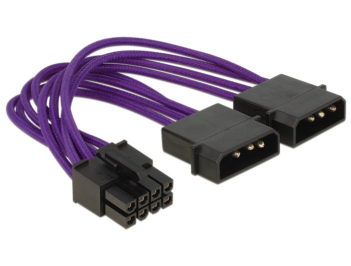 Delock Cable Power 8 Pin Eps 2 X 4 Pin Molex