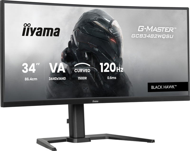 Iiyama Monitor 34 GCB3482WQSU-B1 21:9 2x HDMI + DP + USB-C Curv
