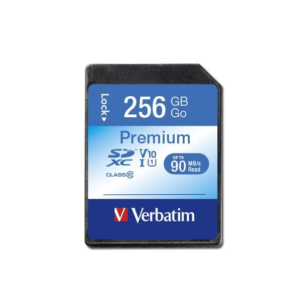 Verbatim SD Card 256GB Sdxc Premium Class 10 Extern Retail