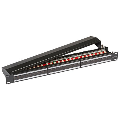 Efb Patchpanel STP 24x RJ45 CAT.6A Class Ea, 19 1HE, RAL9005 Black — image 1