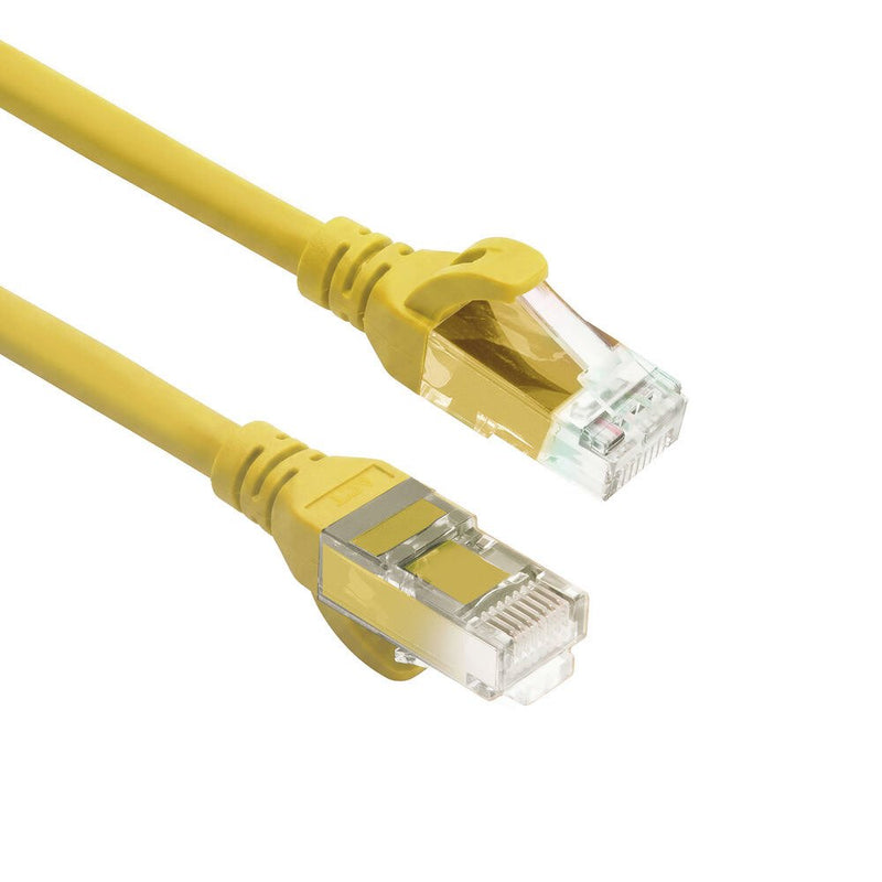 Yellow 5 Meters Tpe U UTP CAT.6A Ultra-flex Patch Cable Snagless With RJ45 Connectors