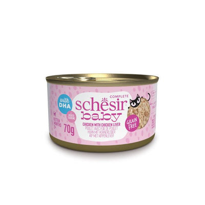 Schesir Baby Chicken With Liver In Broth - Wet Food For Kittens - 70G — image 1