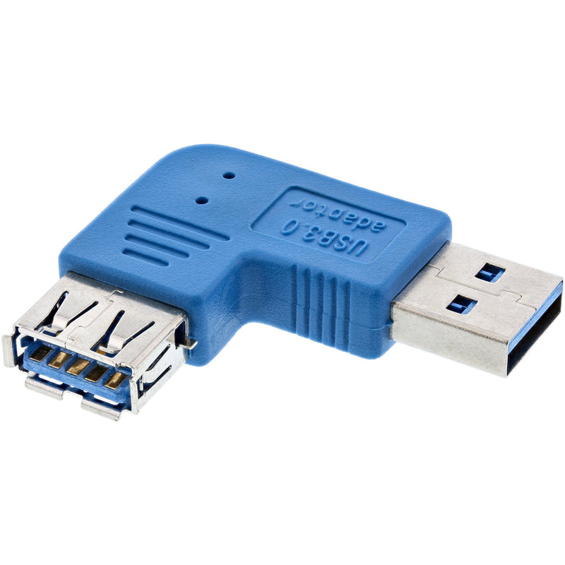 Inline Adapter USB 3.0 Type a Male a Female Ángulo Izquierdo 90°