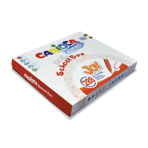 Carioca Joy School Box Pack 288 Markers - Ink Superlavable - Punta Fina 2.8MM - Bloqueada And With Cover Venti — image 1