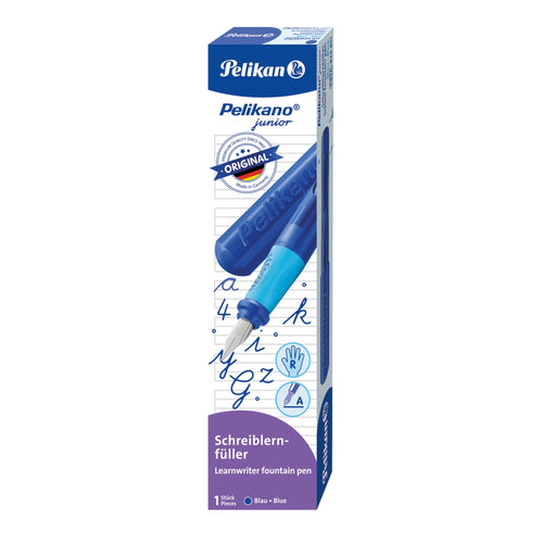 Pelikan Junior - Pluma Estilográfica Diestros (plumín a, Case Foldable Colour Blue — image 1