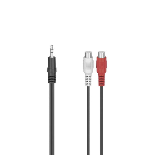 Hama Cable Essential Audio - 2X Rca Female - Jack 3.5MM Male - Length 10CM - Stereo - Black — image 1