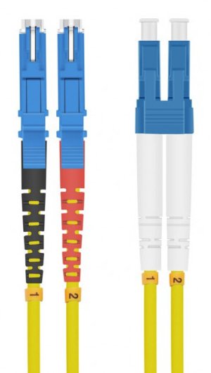 Helos Lwl Network Cable E2000® (lsh)/Lc Duplex 9/125?M OS2 Yellow 1,0M — image 1