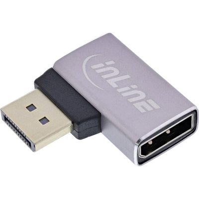 Inline® DisplayPort 1.4 Adapter, DisplayPort Male/ Female, 90° Left, 8K UHD — image 1