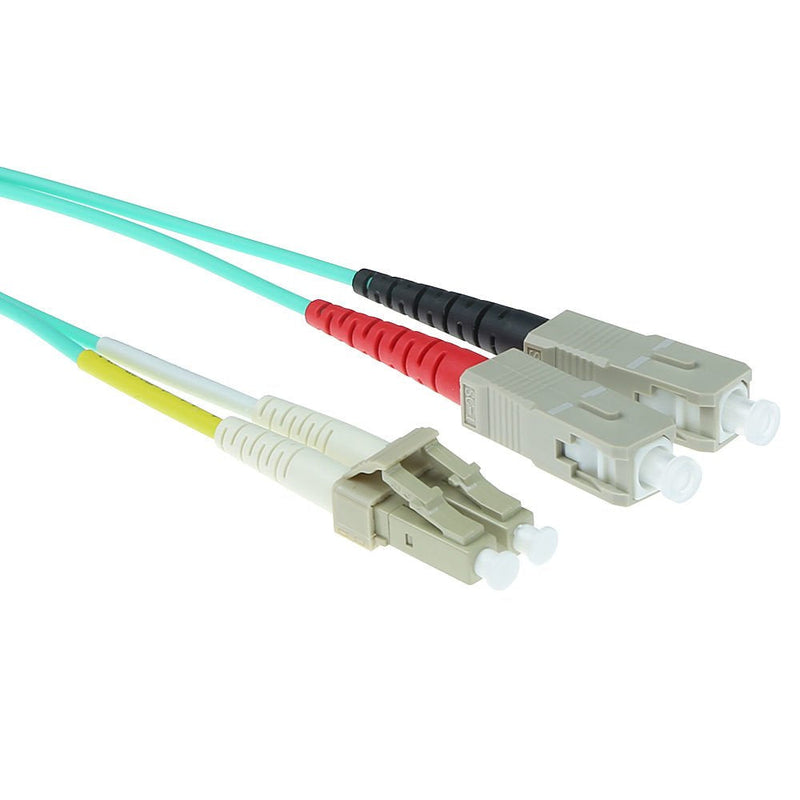 3 Meter Lszh Multimode 50 125 OM3 Fiber Patch Cable Duplex With Lc And Sc Connectors