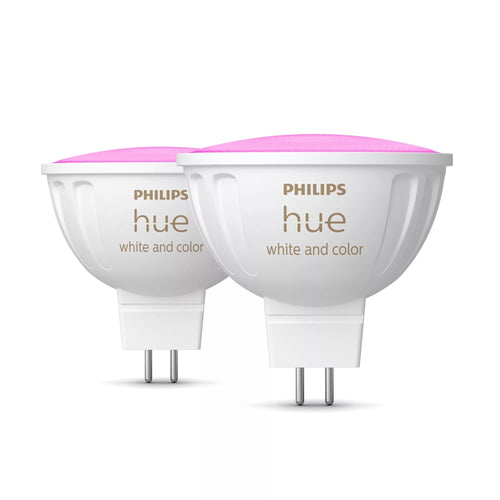 Philips Hue Lamp LED MR16 Set Of 2 400LM Colour White Amb — image 1