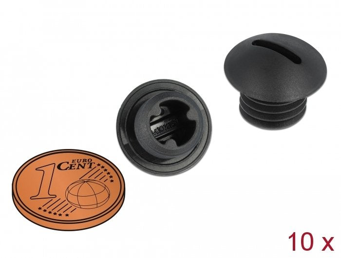 Delock Tapones Sellado M10 X 1,5 Black 10 Pieces