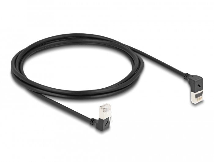 Delock Network Cable RJ45 CAT.6A S/FTP Slim 90° Oben / Unten Angular 2M