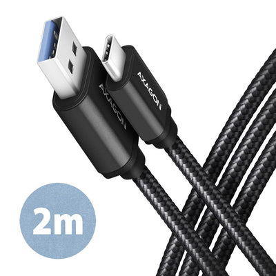 Axagon HCM3-AM20AB USB Cable -c Auf USB-A 3.2 Gen 1, Black - 2M — image 1
