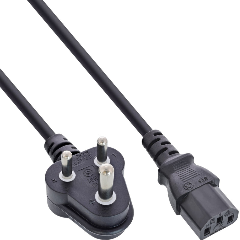 Inline 35PCS. Bulk-pack ® Power Cable Type D South Africa 5A a IEC Connector 1.8M