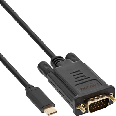 Inline Cable , USB Type-c Male a VGA Male (modo Alternativo Dp), Black 2M — image 1