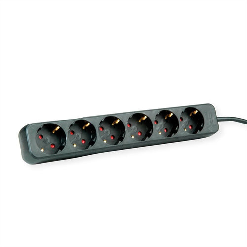 Roline 6-VÍAS Power Strip Plugs Without Switch Black 3M — image 1
