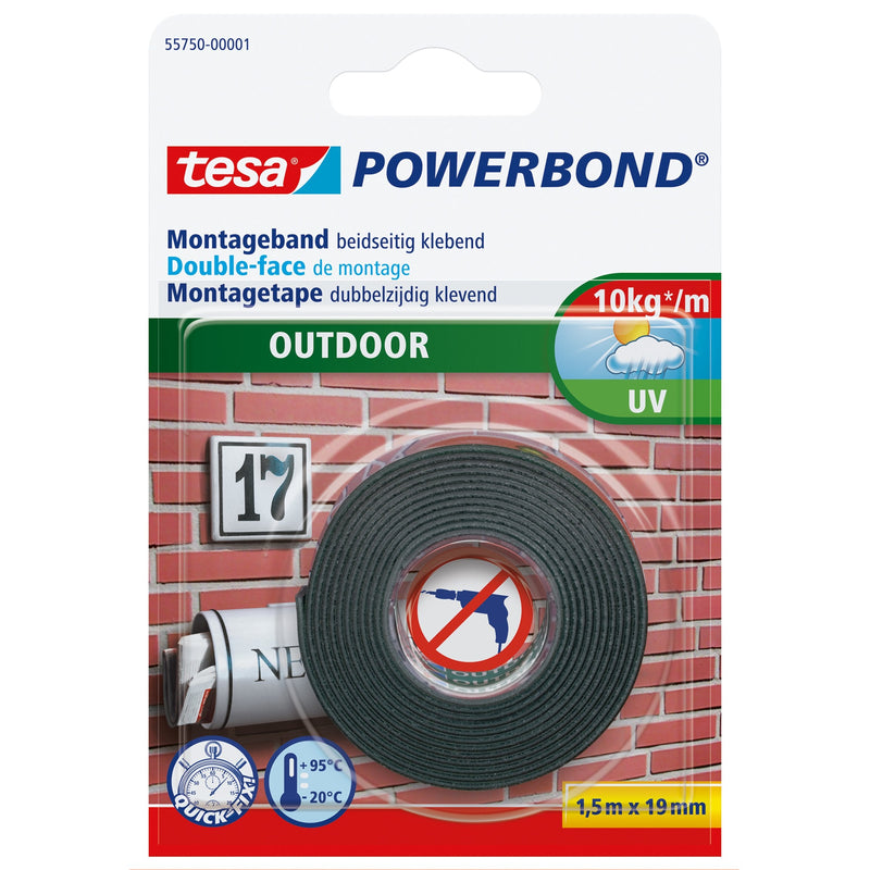 Tesa Powerbond Tape Assembly Outdoor 1,5M 19MM