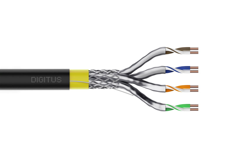 Digitus CAT.7A S/FTP Cable Datos - Cable Enterrar, 50M Ring, Simplex, Pe