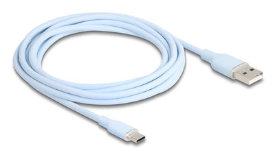 Delock USB 2.0 USB Cable Typ-a St USB Typ-c St 2.5M Blue — image 1