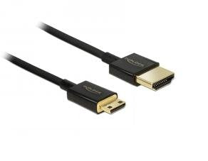 Delock HDMI Cable -a Male HDMI Mini-c Male 3D 4K 1M Slim — image 1