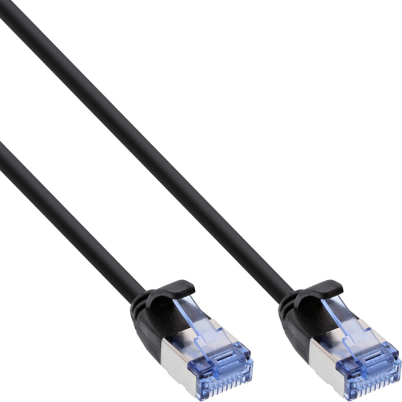 Inline Network Cable Slim Round U/FTP CAT.6A Black 0.5M