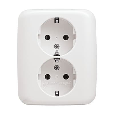 Busch Jaeger Bj 202 EUJ-214 202 EUJ-214 Schuko Double Socket Power — image 1