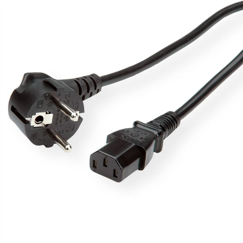 Roline Green Cable Power Recto IEC Connector Female Black 1,8M