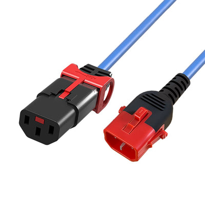Powercord C13 IEC Lock + - C14 IEC Lock Dual Locking Blue 1.5M, PC3620 — image 1