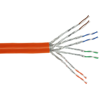 Inline Network Cable Duplex S/FTP Pimf CAT.7A AWG23 1200MHZ Libre Halógenos Orange 300M — image 1
