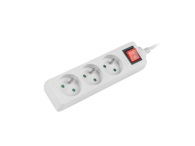 Lanberg PS1-03E-0150-W Base Múltiple 1,5M 3 Salidas AC Indoor White