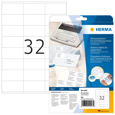 Herma 4443 Label Dirección White — image 1