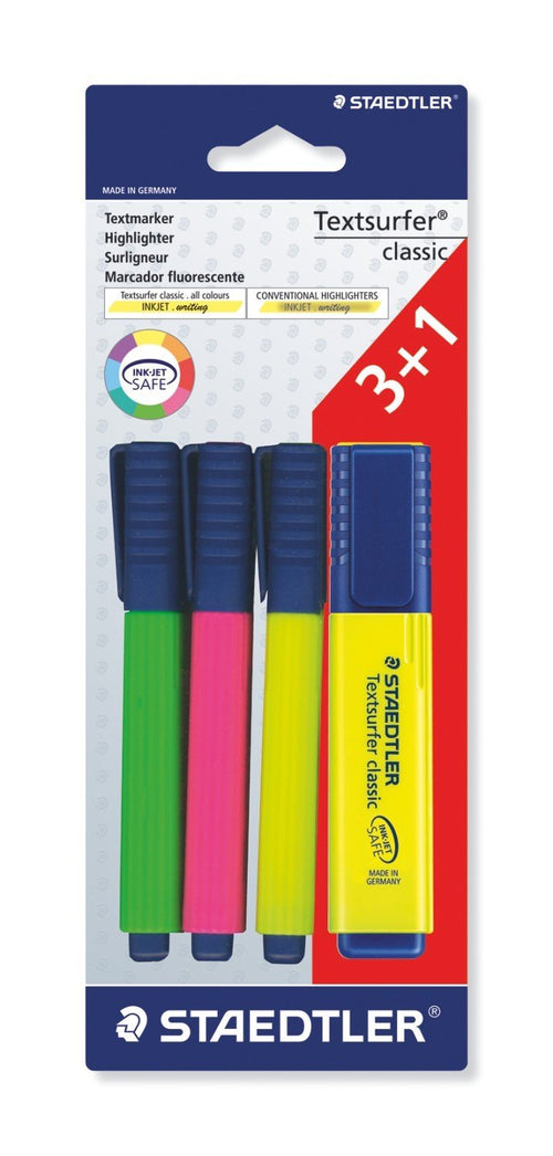 Staedtler Blister Marcadorclásico Textsurfer 364A BK4D — image 1