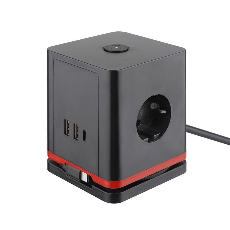 Olympia Sw 1000 Base Múltiple 1,5M 3 Salidas AC Indoor Black Red