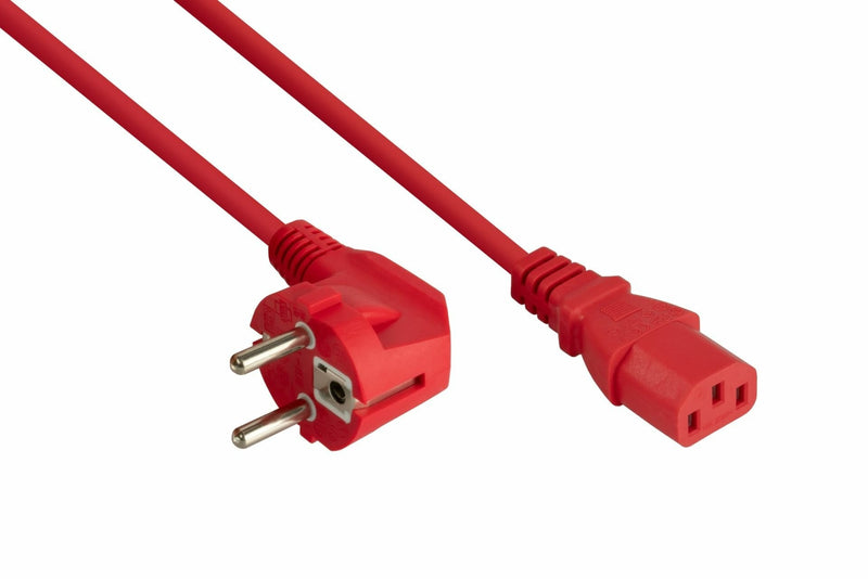 Kabelmeister Contact Protección-st. (90° Angulado.) An C13 Red 0,5M