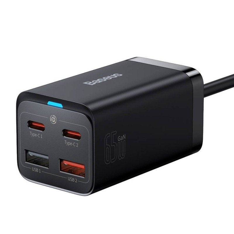 Baseus GAN3 Pro, 2x Usb-c, 2x Usb, 65W (czarna)