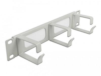 Delock 10 Barra Escobilla Gestión Cable 3 Stands 1 U Grey — image 1