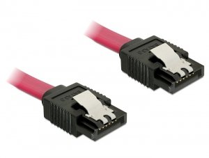 Delock Cable SATA 6GB/S Male Gerade SATA Male Gerade 30CM Red Metall — image 1