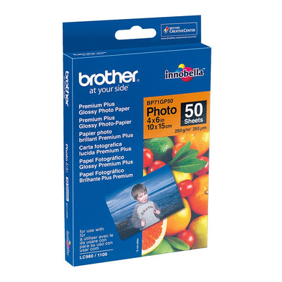 Brother Paper Foto Glossy BP71GP50 50 Hojas MFC5890CN MFC5895CW MFCJ5910DW DCP6690CW MFC6490CW MFCJ6510DW MFCJ — image 1