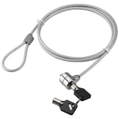 Techly 106060 Laptop Security Cable Lock With Key 1.4M Steel Silver — image 1