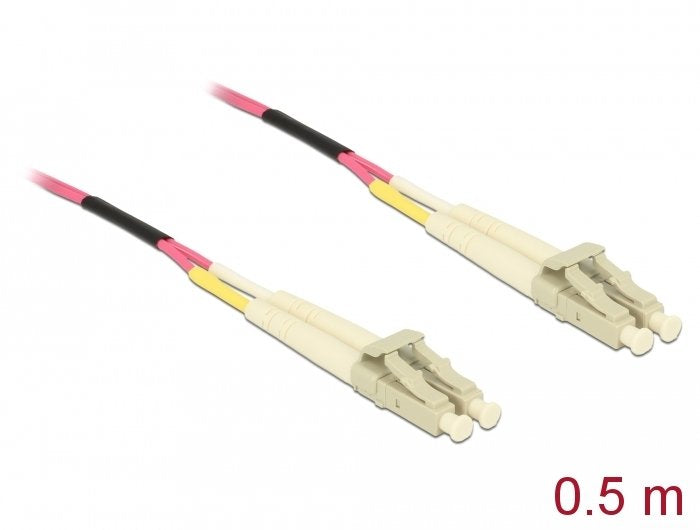 Delock Cable Fibre Optic Lc a Lc Multimode OM4 0,5M