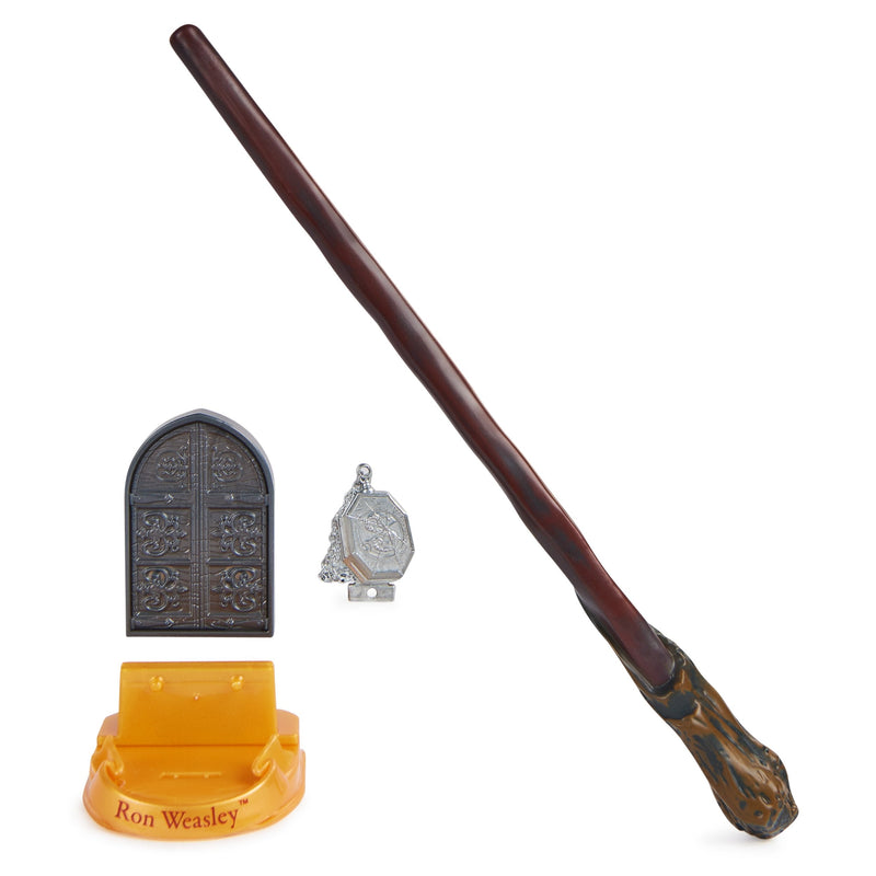 Spin Master Wizarding World Harry Potter - Auténtico Set Of Rol With Varita Ron Weasley With Stand Hogwarts 60