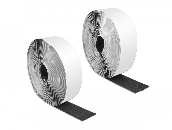 Tape Velcro Self-adhesive With Haft- And Tape Felpa L 10M X B 50MM Black