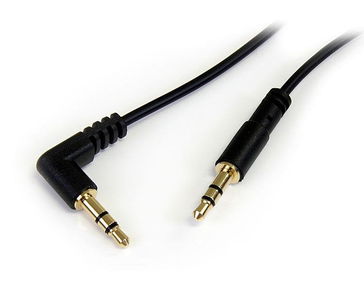 StarTech Cable Audio Stereo Minijack M/M 3,5MM Acodado 30CM