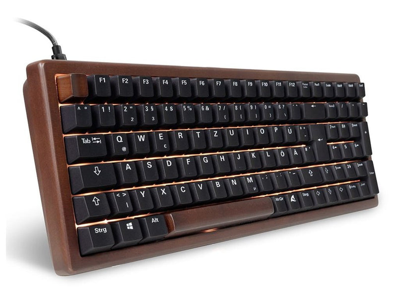 Sharkoon Keyboard German Skiller SGK50 S2 Wood Pbt, Gaming Wood/Black Gateron G Pro 3.0 Yellow 4044951042623