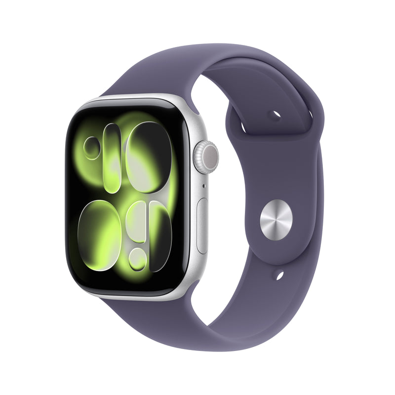 Apple Watch S11 Aluminium Cellular 46MM Silver (sportarmband Nebelviolett) S M